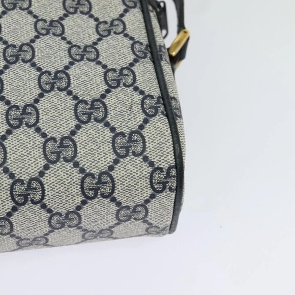 GUCCI GG Supreme Sherry Line Shoulder Bag PVC Navy Gold 98 02 004 Auth 123959 - Picture 15 of 16